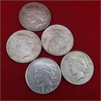 5 - Peace Dollars - Various Dates