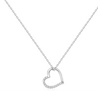**Women's Layered Heart Pendant Chain Necklace**