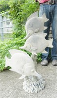 Large Tropical Fish Garden Statue (Clay)