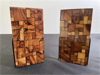 Mosaic Olive Wood Bookends - Isreal