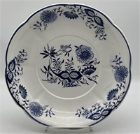 Bowl White w/ Blue Flower & Vine Design