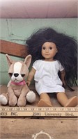 Little girl doll and chihuahua plush