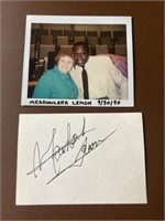 Autograph, Meadowlark Lemon, the Harlem