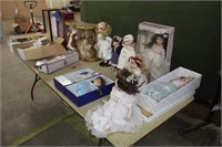Assorted Porcelain Dolls & Music Box Dolls