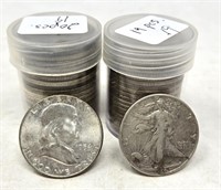 9 Silver Dollars-Mixed Types and Grades