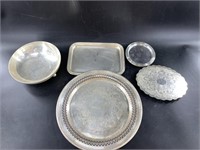 Mixed lot of polished silver-plate