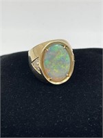 Men's Opal 18K Gold Ring