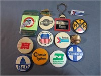 Mostly Railroad Related Pin Backs