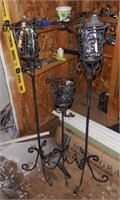Lot #179 - Set of (3) contemporary tiki torch