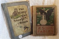 Aesop's Fables and Kitty Cat Story Book, very old