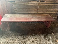 Pair of Red Picnic Table Benches 12" Long