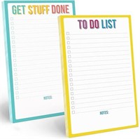 2 To-Do List Notepads - 50 Sheets Each, 5.5" x