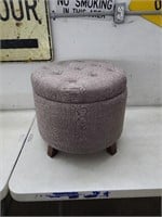 NEW Round Ottoman Footstool, Upholstered, Tufted,