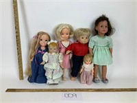 Lot of 6 Medium/Small Sized Dolls