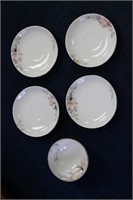 A Whip Cream Bowl and 4 Saucers - Noritake