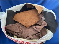 Large Bag of Scrap Leather for Craft Projects