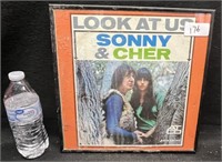FRAMED "LOOK AT US" SONNY AND CHER ALBUM