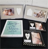 Assorted new photo frames and a love you to the