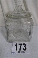 Vintage Glass Planters Peanuts Jar with Lid(R1)