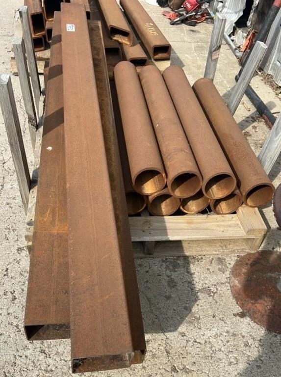 Pallet of Steel Tubing, 7FT Long and Heavy Wall