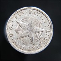 1915 Cuba 10 Centavos - 90% Silver