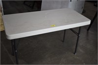 Folding Plastic Table. 48"x24"