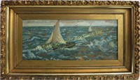 FRENCH IMPRESSIONIST OIL ON CANVAS LAID ON BOARD