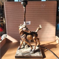 Vintage Bronze Horse Lamp  - no shade