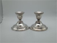 Preismer Sterling Silver WEIGHTED Candle holders