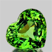 Natural Premium Green Demantoid Heart  {Flawless-V