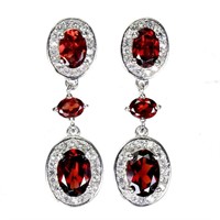 Natural  Untreated Mozambique Garnet Earrings