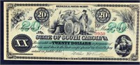 1872 $20 South Carolina Bond Scrip