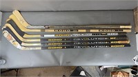 6pc Rick Tocchet Game Used & Signed Hockey Sticks