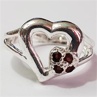 $220 Silver Garnet Ring