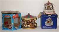 CHRISTMAS MERRY GO ROUND & CAROUSEL IN BOXES