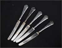 5 Webster Hand Hammered Sterling Silver Knives