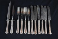 12 Sterling Silver Handled Flatware