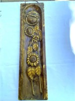 Unique Vintage Wax Sunflowers Wall Hanging