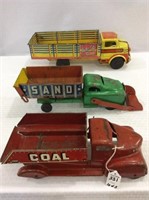 Lot of 3 Various Toy Trucks (Rougher Condition