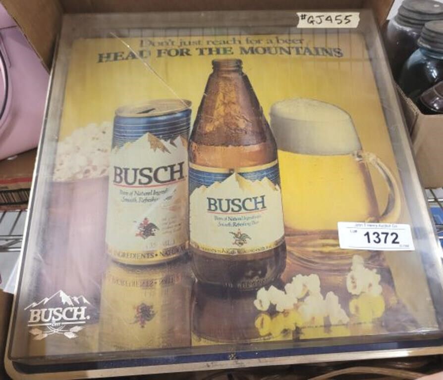 BUSCH BEER LIGHTED SIGN 18IN