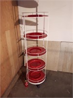 5-tier round metal/plastic display rack on
