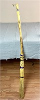Ritual Wooden Broom Stick with Pendents