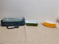 Pyrex Dishes and a Bag