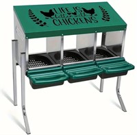 Stainless Steel 3-Hole Chicken Nest Box- New