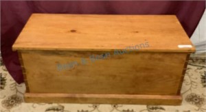 Hand dovetailed antique, pine trunk