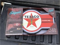 C4 New In box LED Sign "Texaco Gasoline"
