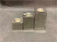 Set of 3 Brass Tea-Light Holders