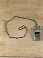 Vintage US Army Regulation Solid Brass Whistle