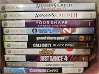 ASSORTED X BOX 360 GAMES