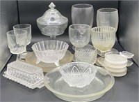 Lot Of Glassware/Crystal Bowls, Plates, Goblets &